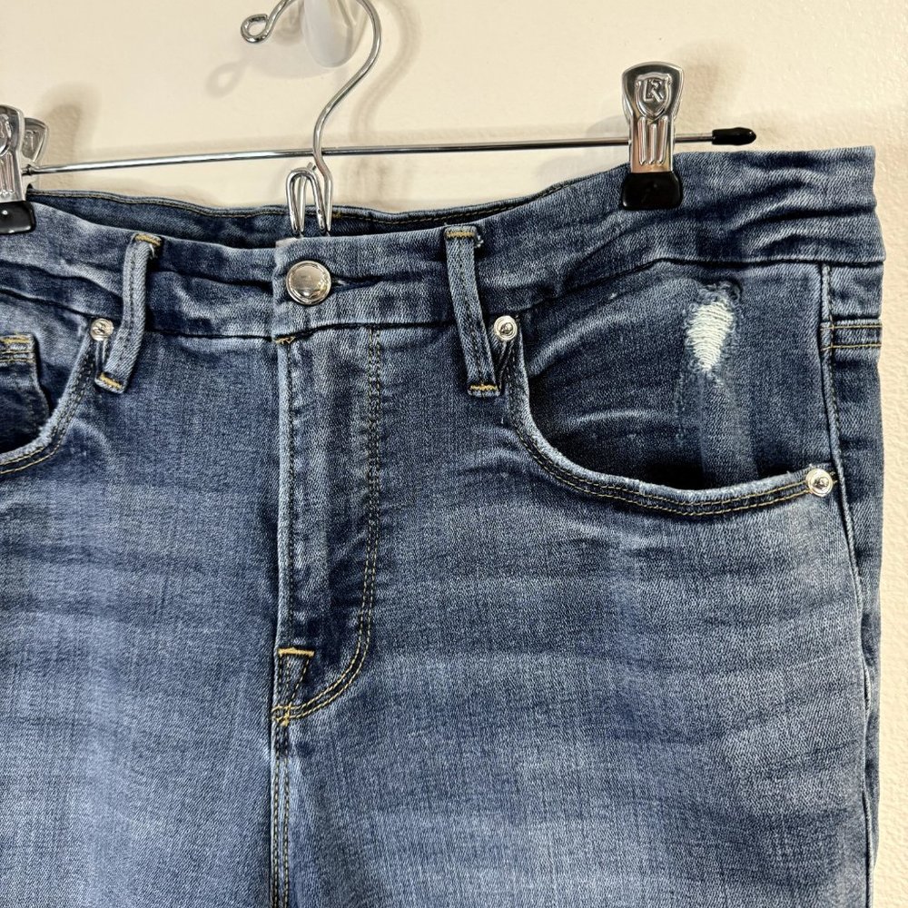 Good American Good Legs Crop Jeans Size 14 / 32 Stretch Denim High Rise Ankle - Picture 4 of 11